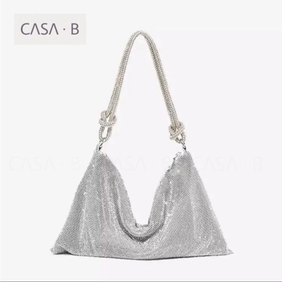 CASA B Handbags - 5⭐️CASA B| MINI Rhinestone Mesh Knotted Shoulder Bag